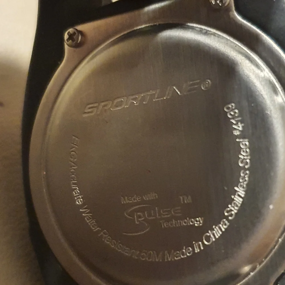10/$20 Sportline Solo 960 Silver/Black Digital Alarm Chrono Men's Watch